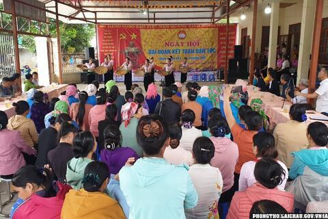 Khu dân cư thôn Đoàn Kết, thị trấn Phong Thổ tổ chức ''Ngày hội đại đoàn kết toàn dân tộc năm 2022''.