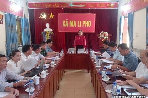 Tổ công tác số 03 UBND 789bet sòng bài trực tuyến
 làm việc với xã Ma Li Pho